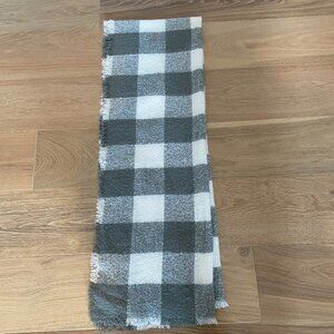 The Limited Gray and White Buffalo Plaid Blanket Scarf